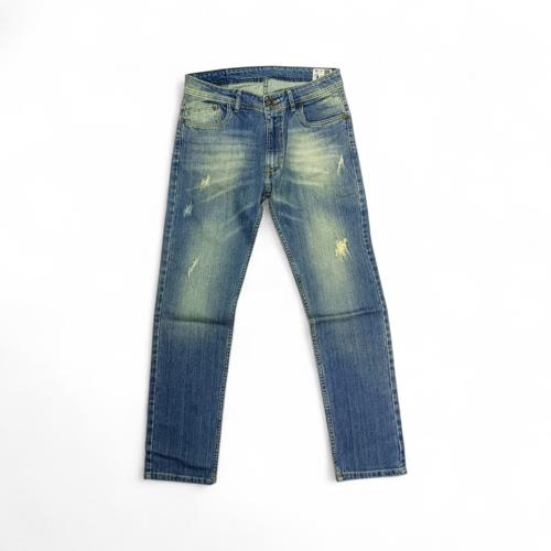 PANTALON JEANS TALLA 34 - COD35 - SLIM FIT / PAKISTAN - AZUL CLARO PRELAVADO