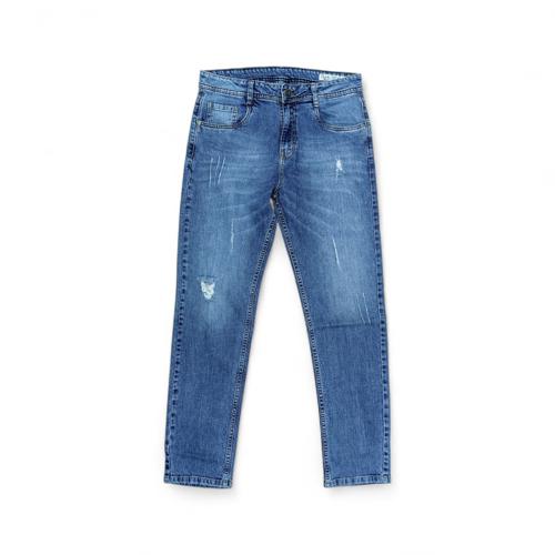 PANTALON JEANS TALLA 32 - COD35 - SLIM FIT / CAÑAMO - AZUL CLARO PRELAVADO