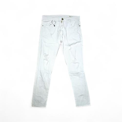 PANTALON JEANS TALLA 36 - COD35 - SLIM FIT - BLANCO ENTERO / LLANO