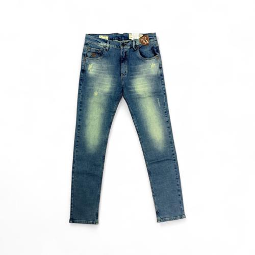 PANTALON JEANS TALLA 36 - COD27 - SEMI TUBO - CELESTE PRELAVADO