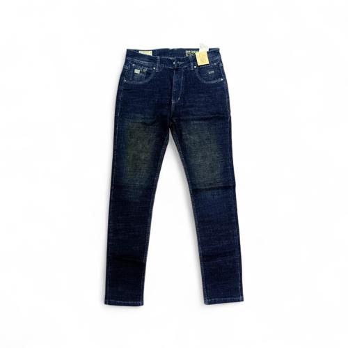 PANTALON JEANS TALLA 36 - COD27 - SEMI TUBO - AZUL OSCURO (EFECTO OXIDO)