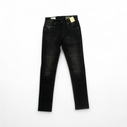 PANTALON JEANS TALLA 30 - COD27- SEMI TUBO - NEGRO PRELAVADO