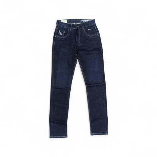 PANTALON JEANS TALLA 32 - COD27 - SEMI TUBO - AZUL MARINO PRELAVADO
