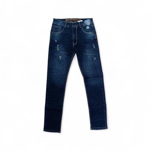 PANTALON JEANS TALLA 34 - COD27 - SEMI TUBO - AZUL OSCURO PRELAVADO