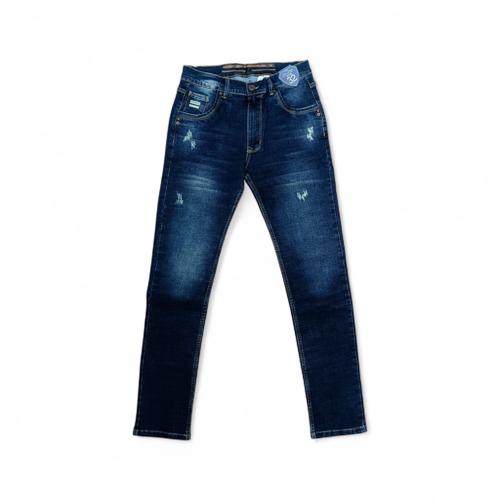 PANTALON JEANS TALLA 32 - COD27 - SEMI TUBO - AZUL MEDIO OSCURO