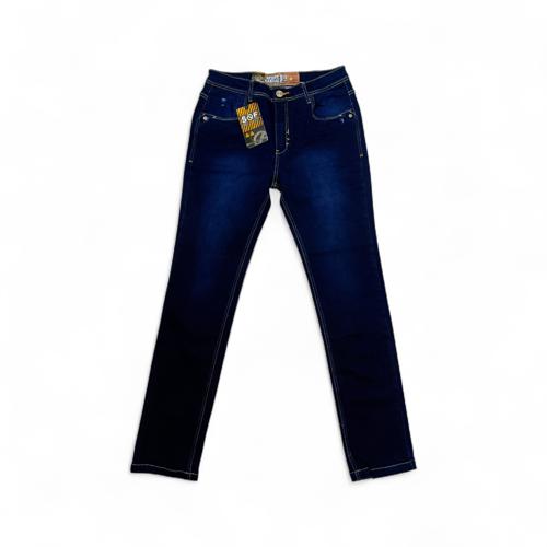 PANTALON JEANS TALLA 36 - COD36 - SEMITUBO / LLANO - AZUL MARINO OSCURO