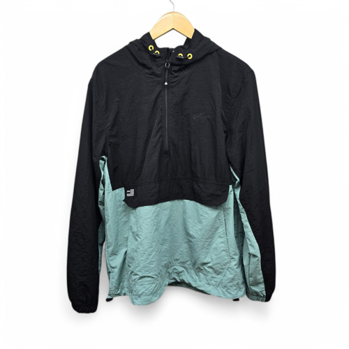 ROMPEVIENTO TALLA XL - UB - COD147 - RINGO - BASIC CAPUCHA - NEGRO/TURQ
