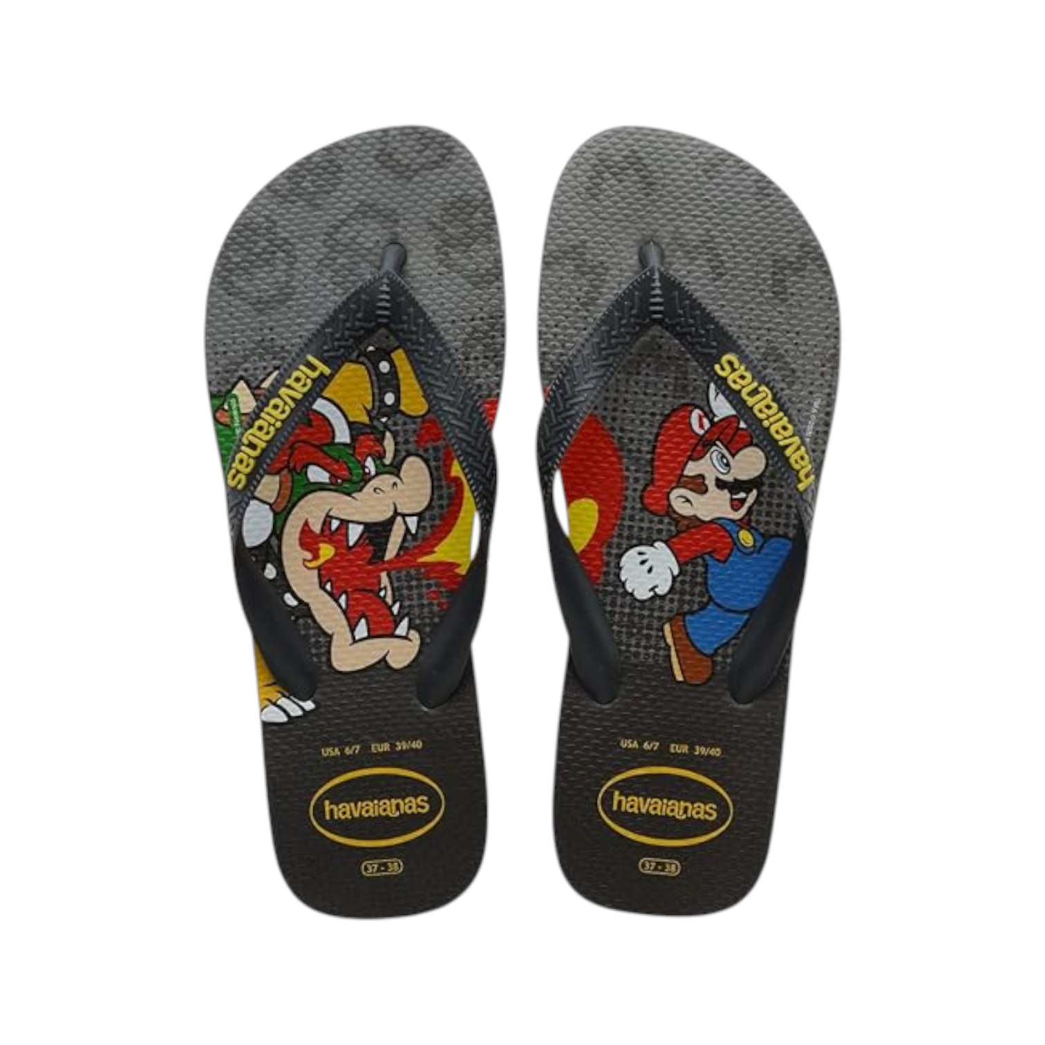 SANDALIA TALLA 8.0 - COD56 - MARIO BROS FC - GRIS/LETRAS AMARILLAS US :8 EUR:41/42  BR:39/40