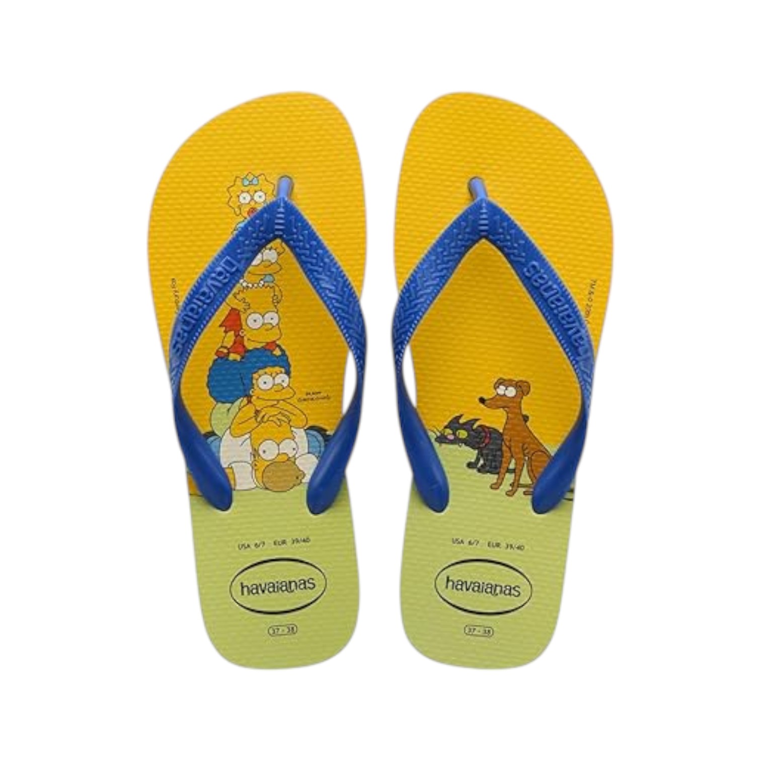 SANDALIA TALLA 8.0 - COD56 - SIMPSONS FC - AMARILLAS/TIRAS AZUL - US :8 EUR:41/42  BR:39/40