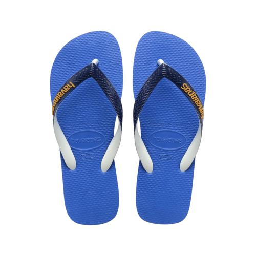 SANDALIA TALLA 6.0 - COD56 - HAV TOP MIX FC - AZUL/LETRAS AMARILLAS  US :6 EUR:39/40  BR:37/38
