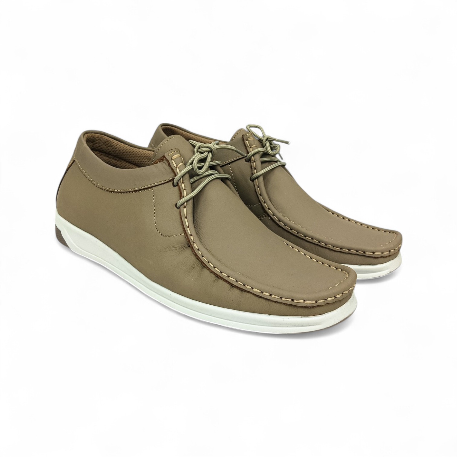 ZAPATO TALLA 7.5 - VICTORY SHOES - TOPO 2 CASUAL / CUERO - ARENA - 7.5 / 40