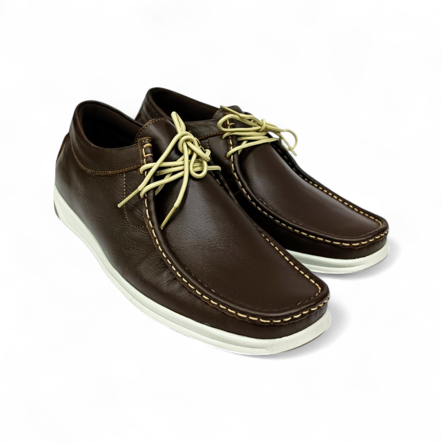 ZAPATO TALLA 7.5 - VICTORY SHOES - TOPO 2 CASUAL / CUERO - CAFE GRASO - 7.5 / 40