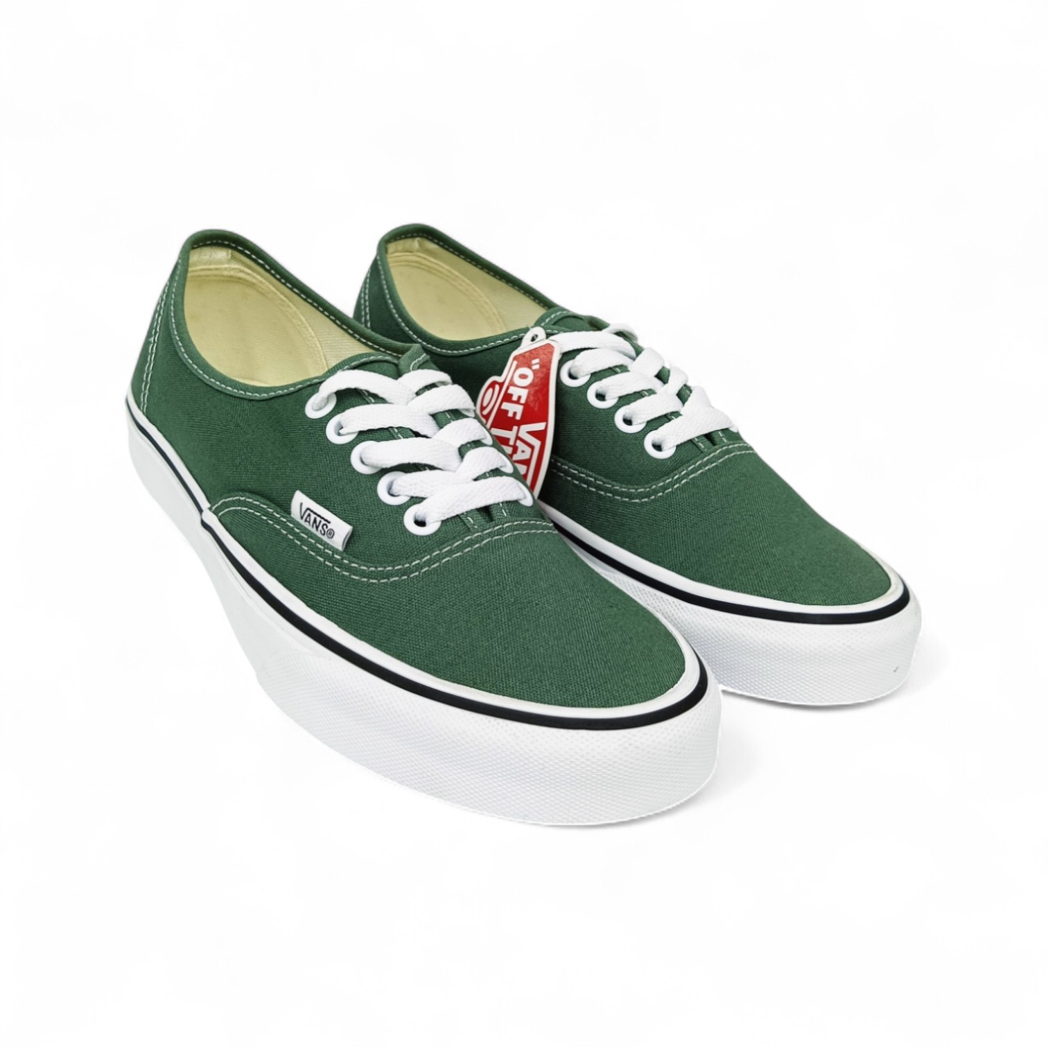 ZAPATO TALLA 8.0 - VANS - AUTHENTIC - VERDE/BLANCO