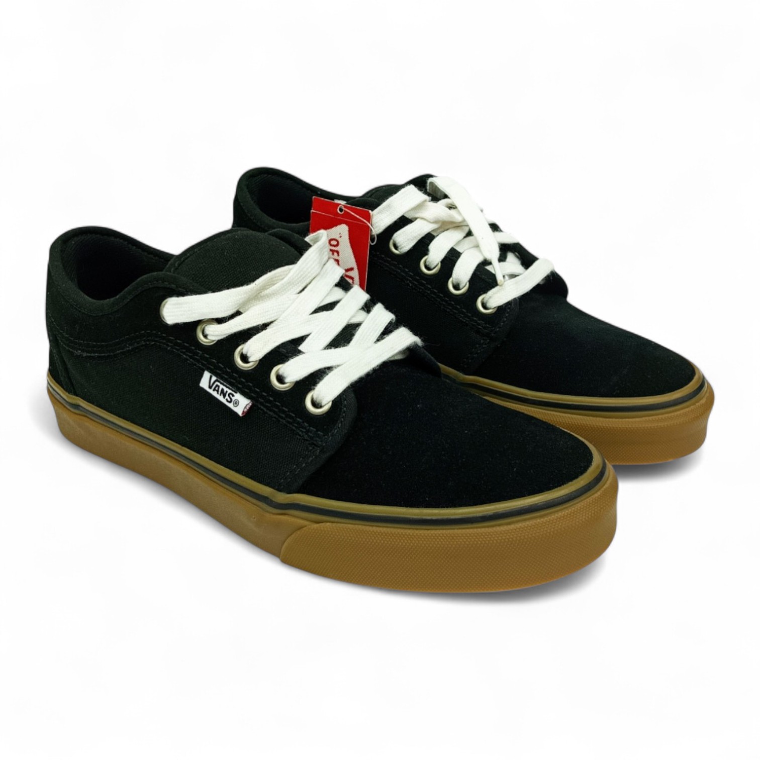 ZAPATO TALLA 8.0 - VANS - CHUKKA LOW - NEGRO/CAFE