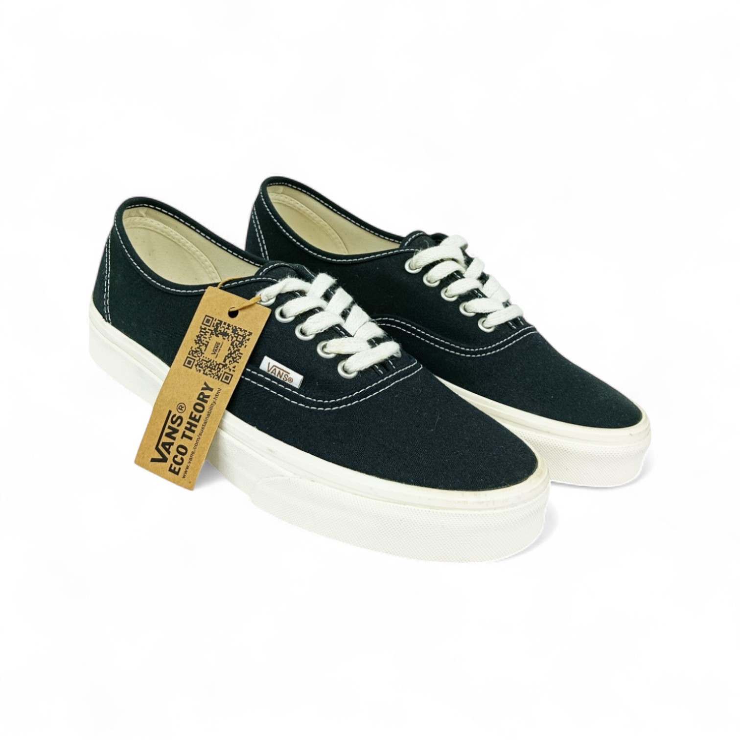 ZAPATO TALLA 8.5 - VANS - AUTHENTIC - ECO THEORY - NEGRO/BANCO HUESO