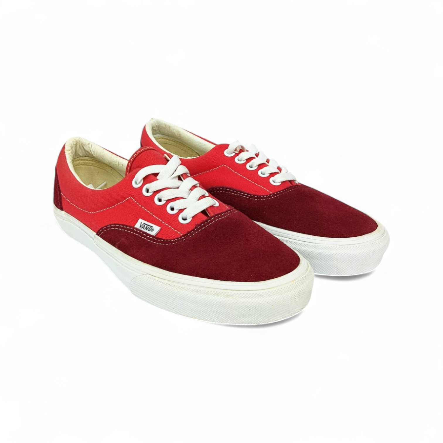 ZAPATO TALLA 8.5 - VANS - ERA - ROJO FUERTE/BAJO/BLANCO