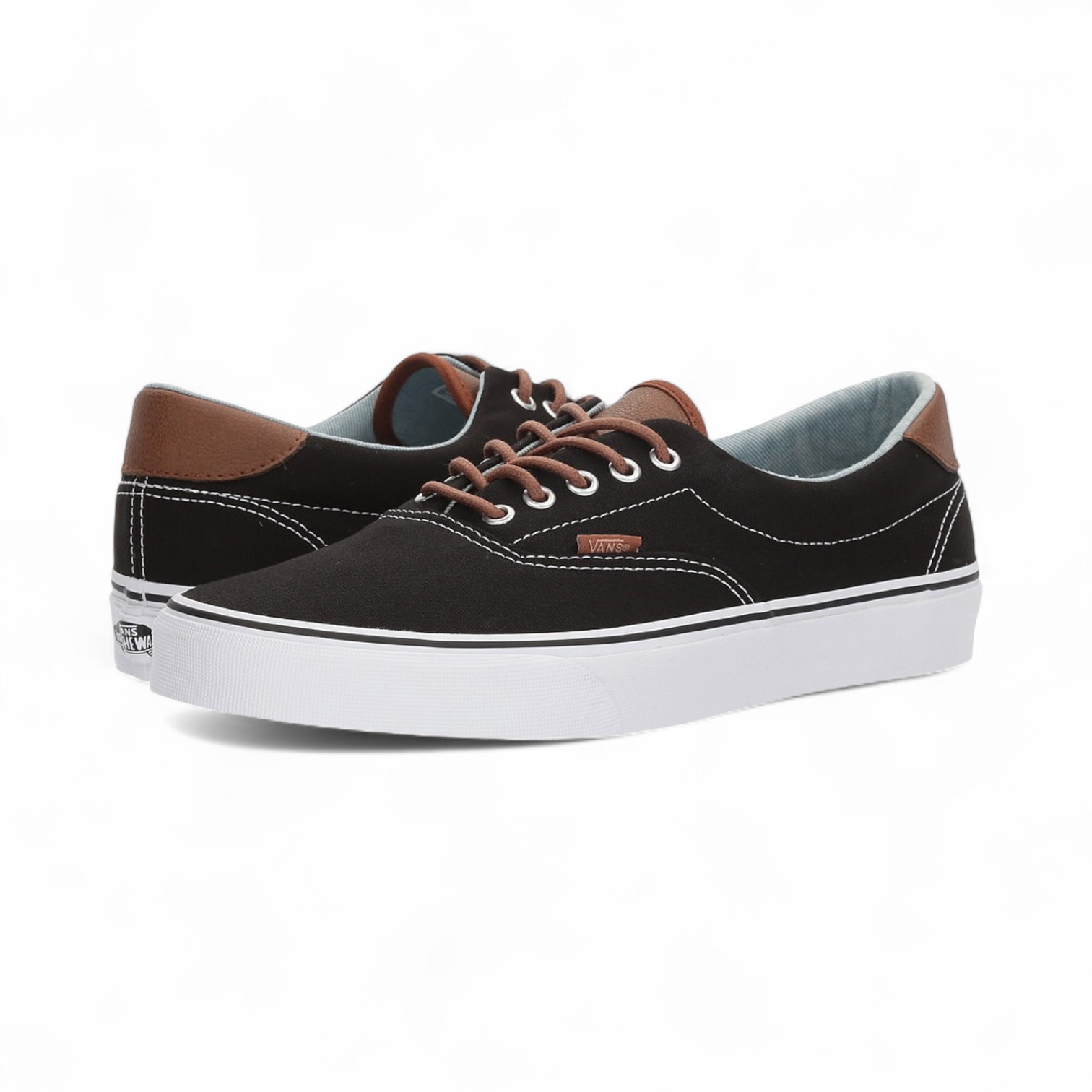 ZAPATO TALLA 8.5 - VANS - ERA 59 - NEGRO/BLANCO/ CAFE