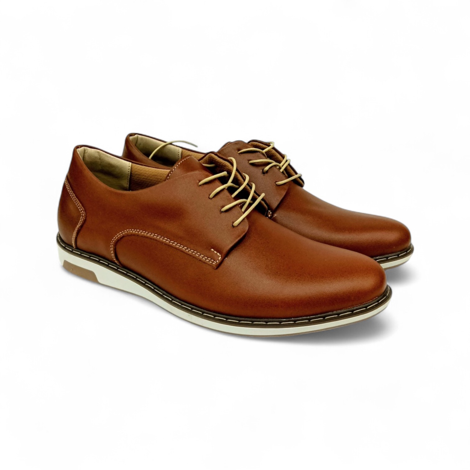 ZAPATO TALLA 8.5 - VICTORY  SHOES - KILIAN CASUAL / CUERO - COÑAC LISO - 8.5 / 41