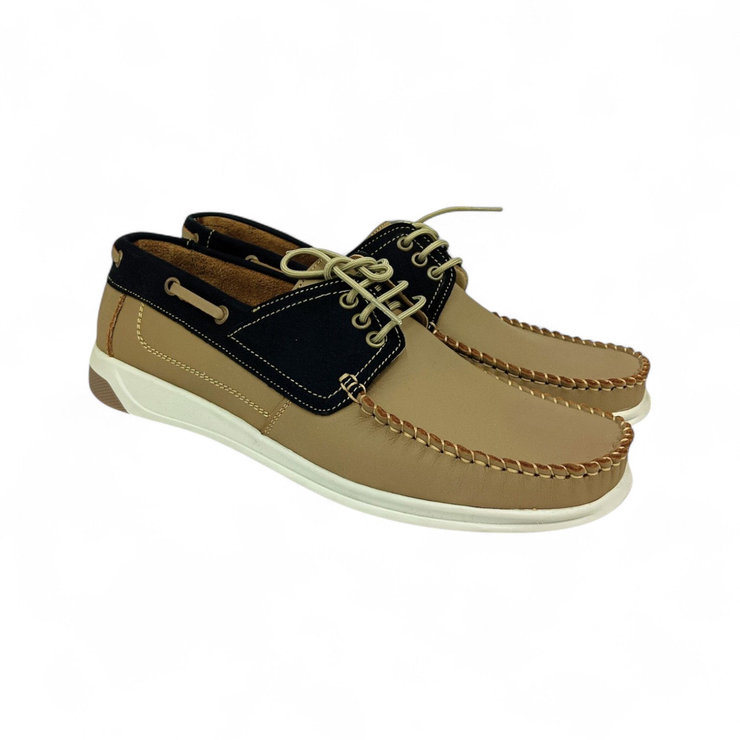 ZAPATO TALLA 8.5 - VICTORY SHOES - FOX CASUAL / CUERO - ARENA - 8.5 /41