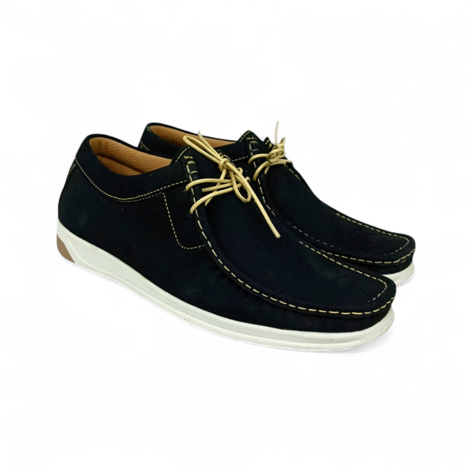 ZAPATO TALLA 8.5 - VICTORY SHOES - TOPO 2 CASUAL / CUERO - NOBUK AZUL - 8.5 / 41