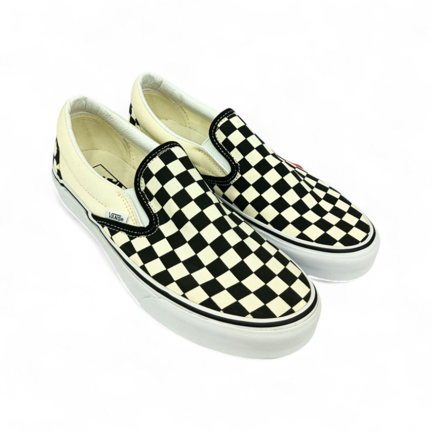 ZAPATO TALLA 9.0 - VANS - CLASSIC SLIP-ON CUADROS BLANCO / NEGRO