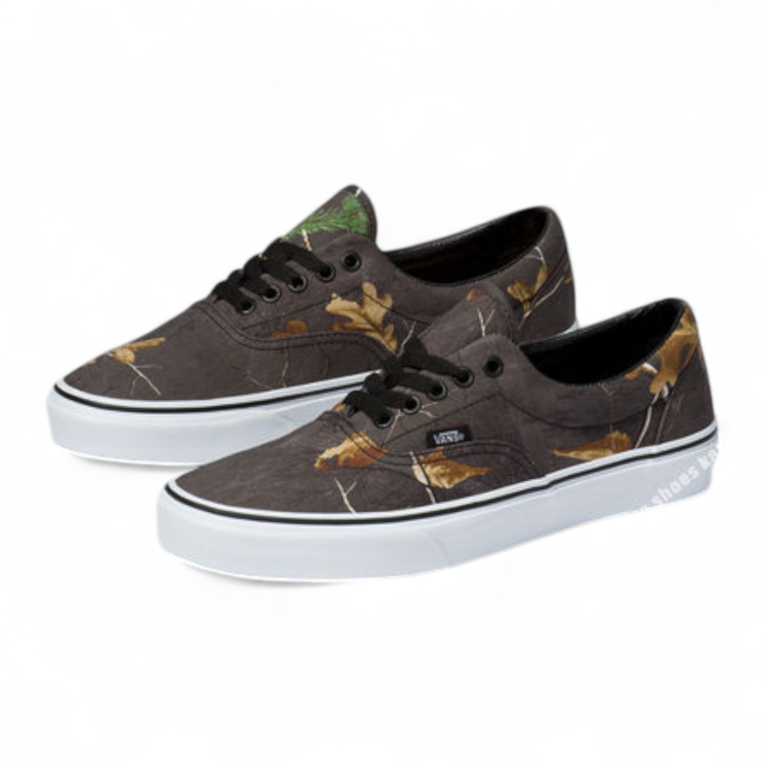ZAPATO TALLA 9.0 - VANS - ERA - GRIS/HOJAS VERDE/CAFE