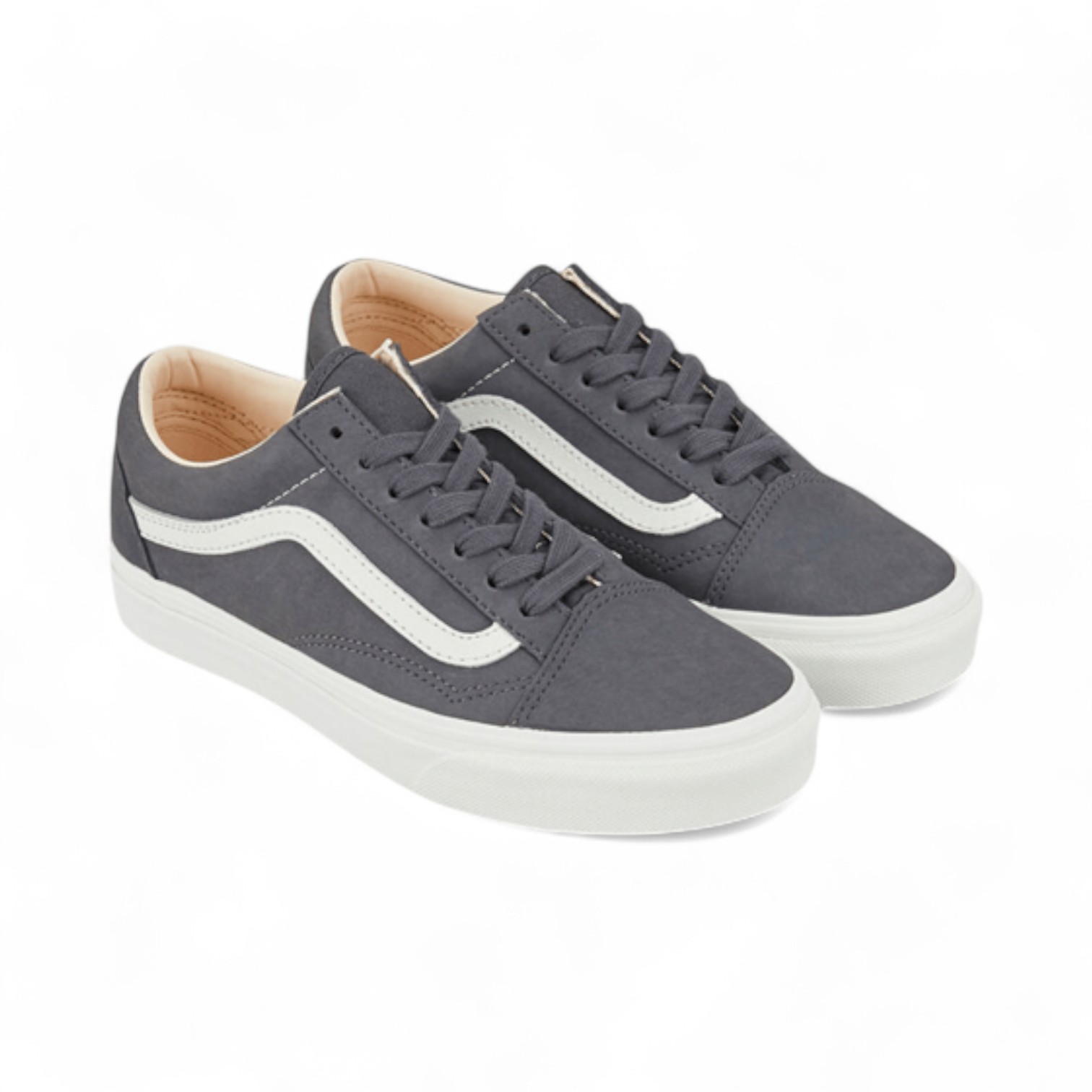 ZAPATO TALLA 9.0 - VANS - OLD SKOOL - CUERO GRIS /BL