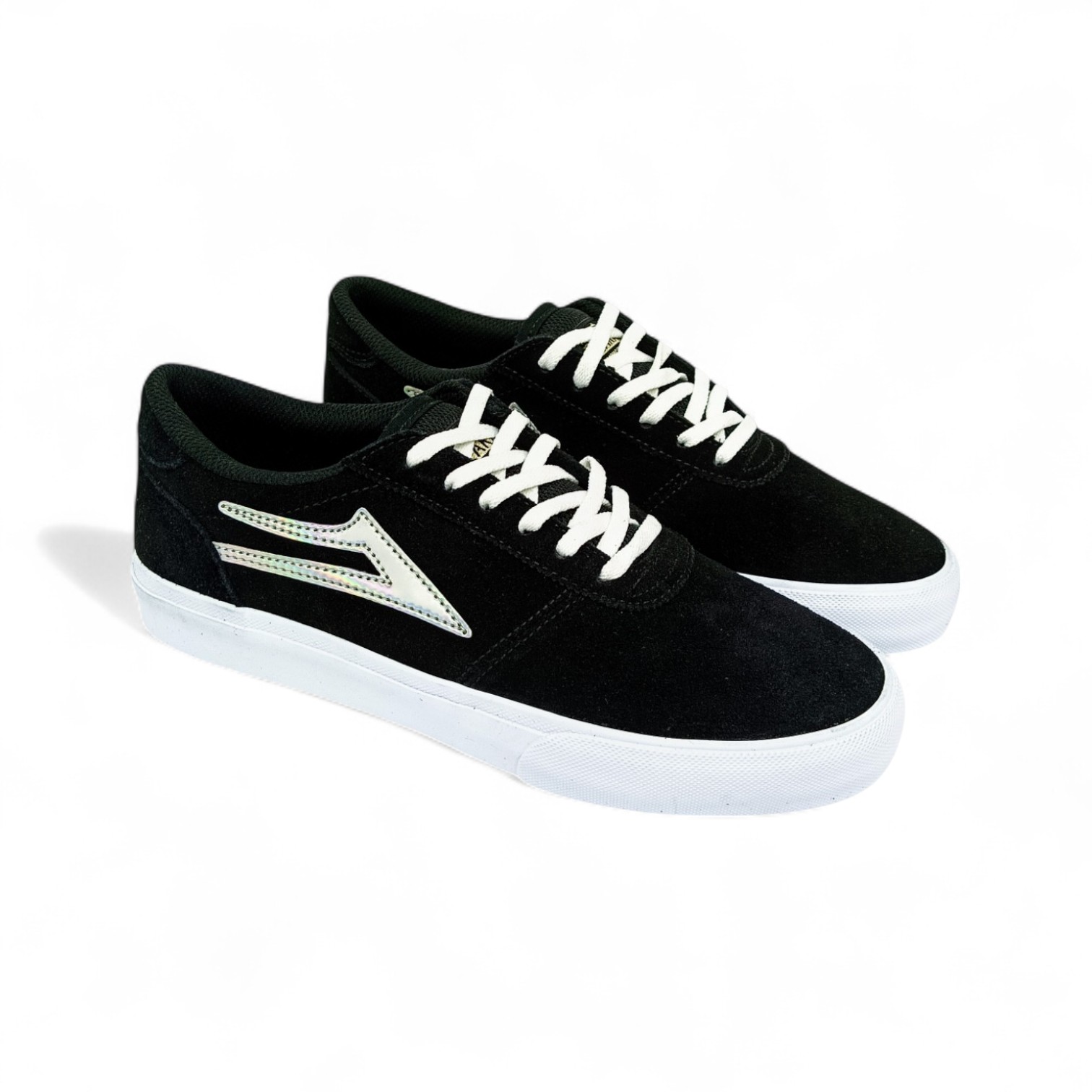 ZAPATO TALLA 9.5 - COD15 - MANCHESTER - NEGRO/BLANCO/PLATEADO