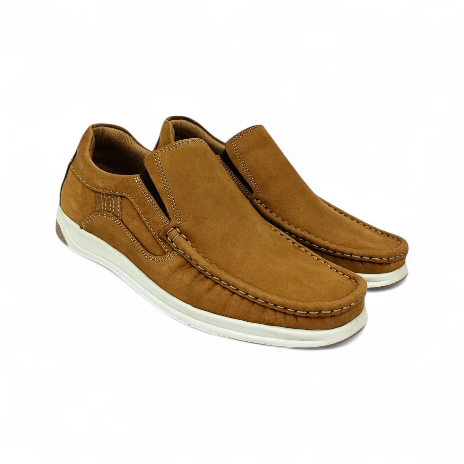 ZAPATO TALLA 9.5 - VICTORY SHOES - ADID CASUAL CUERO - NOBUK GUABA - 42 / 9.5
