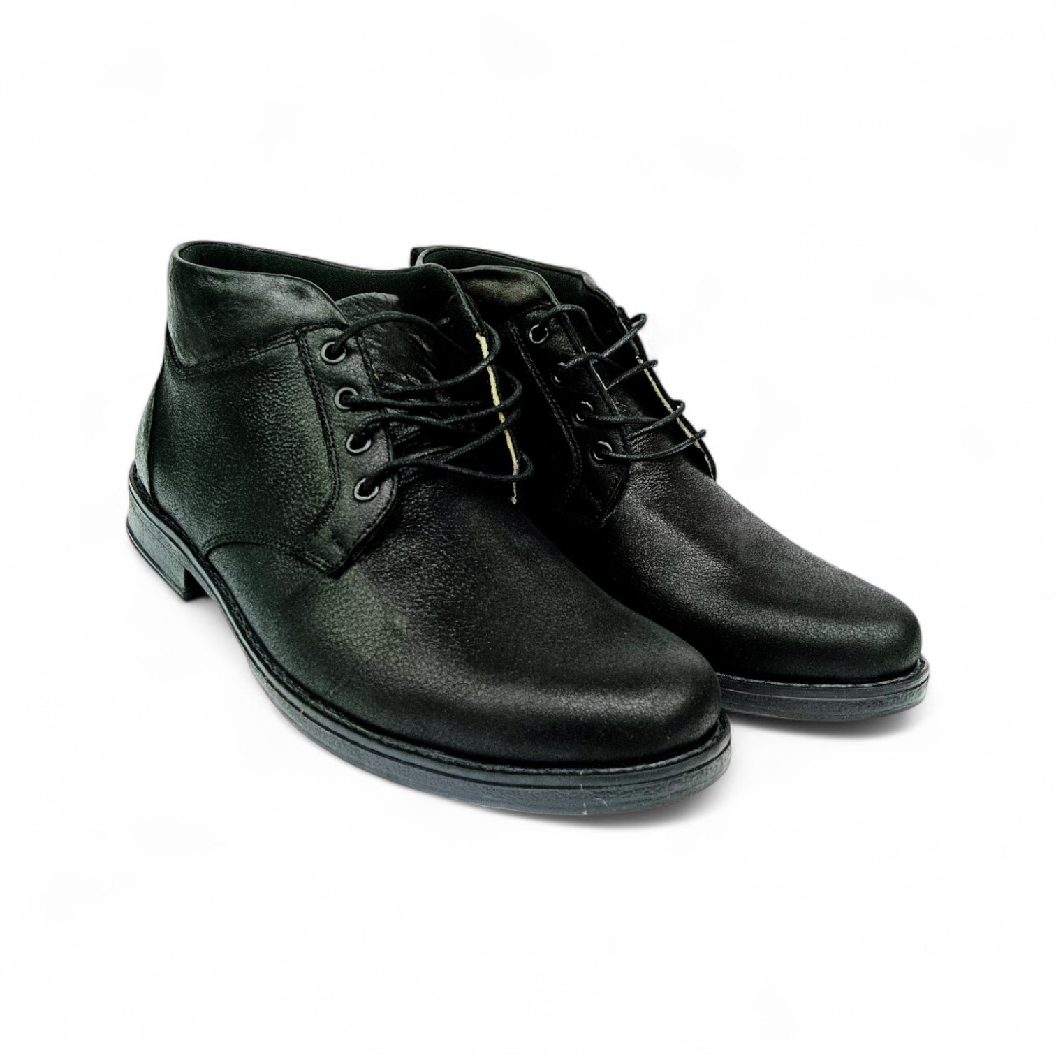 ZAPATO TALLA 9.5 - VICTORY SHOES - BOTA ALEX / CASUAL CUERO - NEGRO CRISTAL - 9.5 / 42