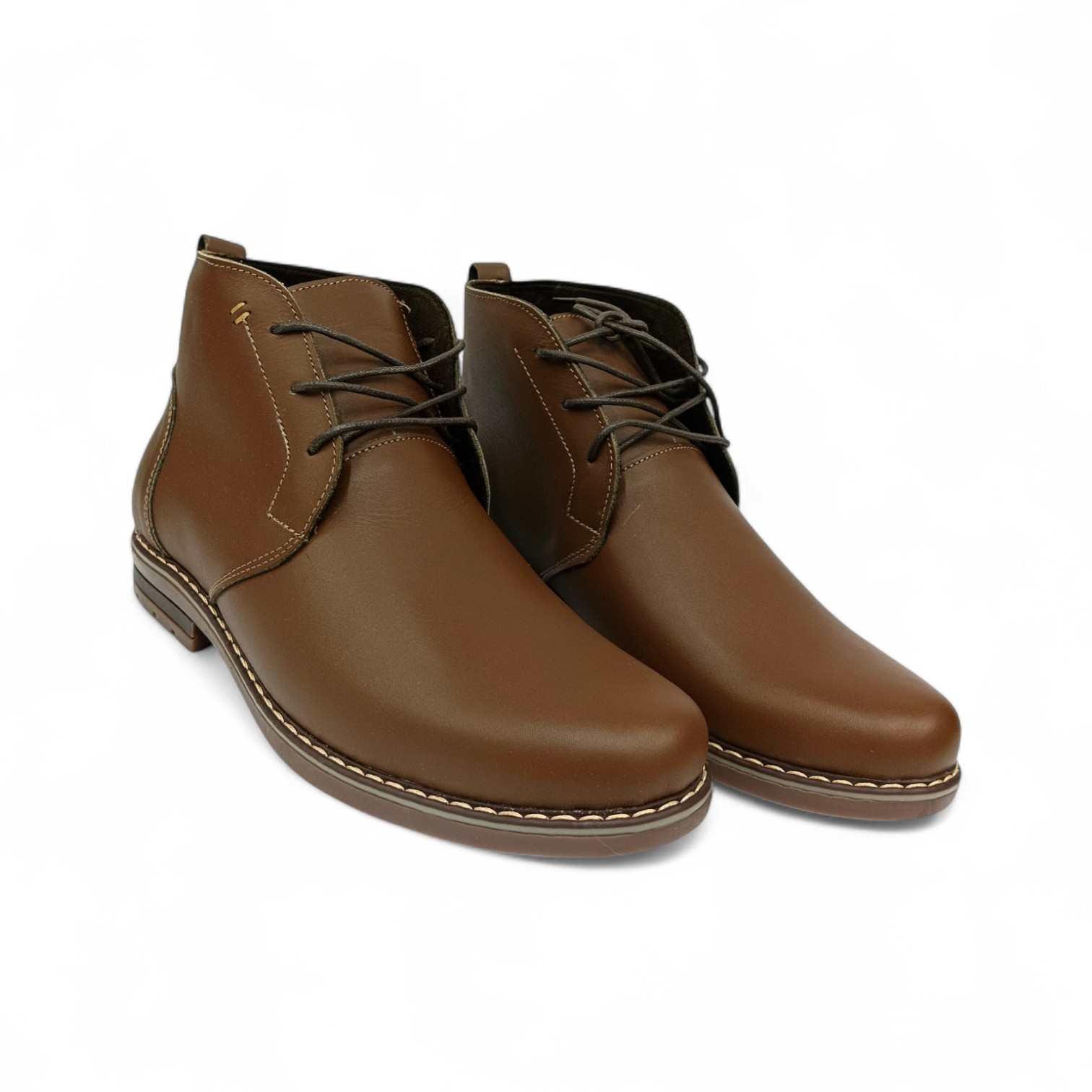 ZAPATO TALLA 9.5 - VICTORY SHOES - BOTA ALEX / CASUAL CUERO  - CAÑAC LISO - 9.5 / 42