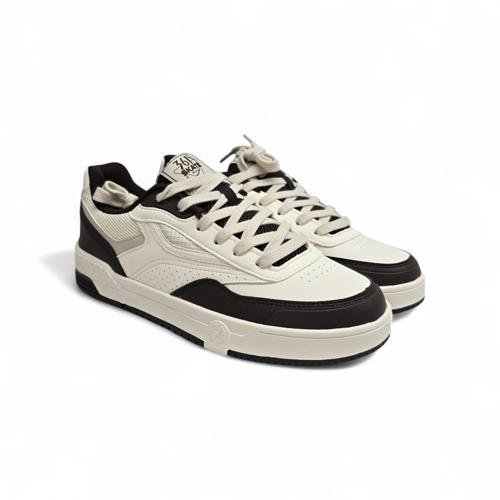 ZAPATO TALLA 6.5 - UB - COD108 - SKATE UP - MS SKATEBOARDING - BLANCO HUESO/CAFÉ
