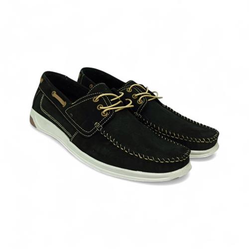 ZAPATO TALLA 10 - VICTORY SHOES - FOX CASUAL / CUERO - NEGRO NOBUK - 10 / 43